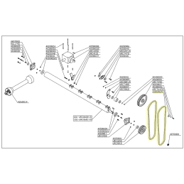 Courroie de transmission pour broyeur DEL MORINO 42800039 - DEL MORINO - Courroie tondeuse - Jardin Affaires