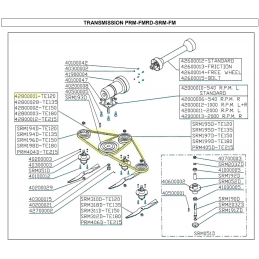 Finishing mower belt Delmorino PRM120, SRM120, 42800001 - DEL MORINO - Original belt - Garden Business 