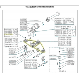 Courroie tondeuse de finition Delmorino PRM180, SRM180, 42800003 - DEL MORINO - Courroie tondeuse - Jardin Affaires