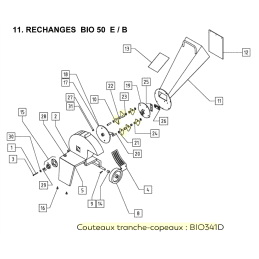 Couteau fléau broyeur de végétaux Delmorino Scutum, Pugio, BIO341D - DEL MORINO - Couteau - Jardin Affaires