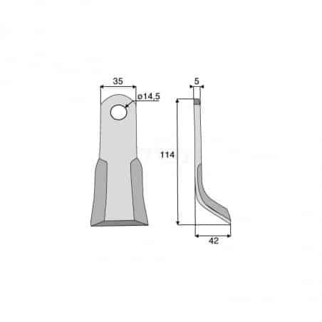 Y-Messer für Aktenvernichter Delmorino Flipper und Centurion – URC402D
