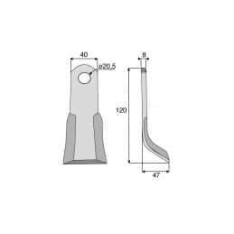 Couteau Y Del Morino URC404D - DEL MORINO - Couteau - Jardin Affaires
