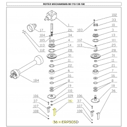 Dente dritto Delmorino per erpice rotante Rotex - ERP303D - DEL MORINO - Lama falciatrice - Garden Business 