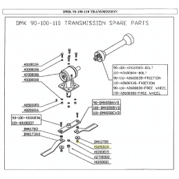 Écrou pour vis de lame Del morino pour gyrobroyeurs DMK - 40200018 - DEL MORINO - Ecrou et vis de lame - Jardin Affaires