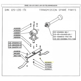 Porca para parafuso de lâmina Del morino para cortadores rotativos DMK - 40200018 - DEL MORINO - Porca e parafuso de lâmina - Ga