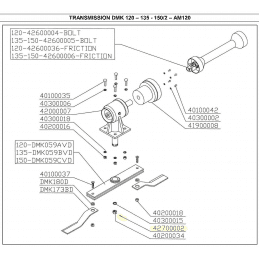 Goupille pour écrou de fixation du support de lames  pour gyrobroyeurs Del Morino - 42700002 - DEL MORINO - Pièces détachées & c