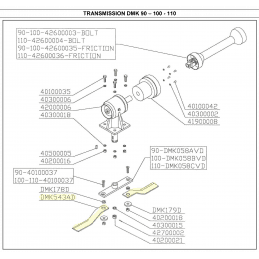 Lame pour gyrobroyeur Del Morino DMK 90, 100, 110 cm - DMK543AD