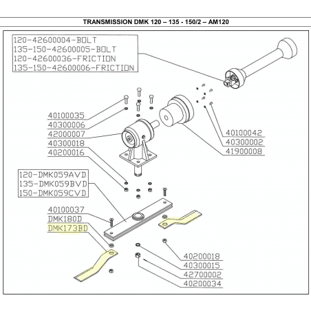 Cuchilla cortadora rotativa Del Morino DMK173BD