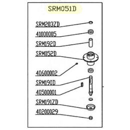 Rodamiento de cuchillas para cortacésped de acabado Delmorino (ET120, PSM120, SRM, PRM, XRM) - SRM051D - DEL MORINO - Rodamiento