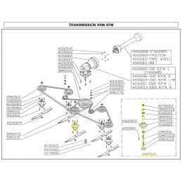 Palier de lame pour tondeuses de finition  Delmorino (ET120, PSM120, SRM, PRM, XRM)- SRM051D - DEL MORINO - Palier de lame et ac