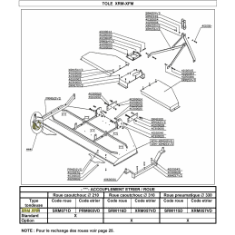 Roue pour tondeuse de finition 3 points Del Morino, Sitrex, Caroni - 42900001 - DEL MORINO - Réparation pneumatique - Jardin Aff