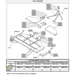 Roue pour tondeuse de finition 3 points Del Morino, Sitrex, Caroni - 42900001 - DEL MORINO - Pneu Tondeuse - Jardin Affaires