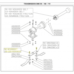 Parafuso de lâmina Delmorino para cortador rotativo DMK - 40100037 - DEL MORINO - Porca e parafuso de lâmina - Assuntos de jardi