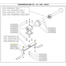 Vite lama Delmorino per taglierina rotativa DMK - 40100037 - DEL MORINO - Dado e vite lama - Garden Affairs 