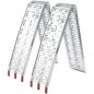 2 x Opvouwbare aluminium oprijplaat - 600kg - 229 x 28 cm