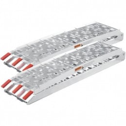 2 x Rampe de chargement en aluminium pliable - 600kg - 229 x 28 cm - DS - Accessoires tondeuse autoportée - Jardin Affaires