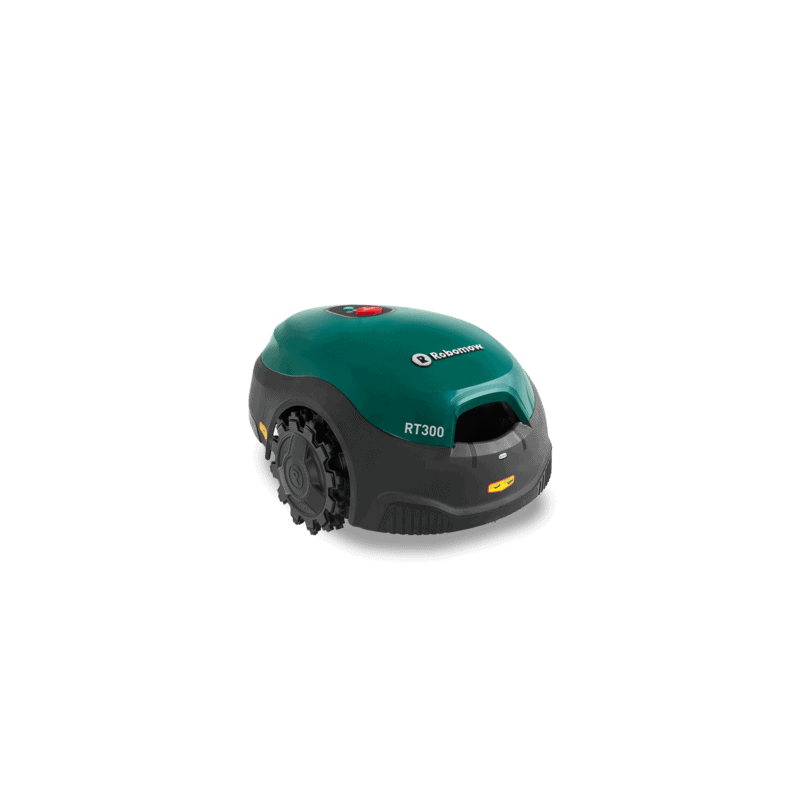 robot tondeuse Robomow RT300 vue de face robot tondeuse Robomow RT300 vue de face