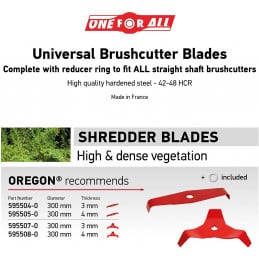 Cuchilla para desbrozadora Ø 300 mm 2 dientes 3 mm - Oregon 295504-0 - OREGON - Cuchilla para desbrozadora - Jardinaffaires 