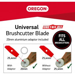 Cuchilla para desbrozadora universal con 8 dientes, Ø 23 cm, One-For-All - Oregon 295502-0 - OREGON - Cuchilla para desbrozadora
