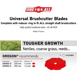 Cuchilla para desbrozadora universal con 8 dientes, Ø 23 cm, One-For-All - Oregon 295502-0 - OREGON - Cuchilla para desbrozadora