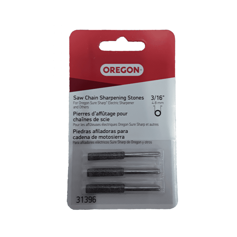 Lot de 3 pierres à aiguiser non filetées pour tronçonneuse 3/16" - OREGON 31396