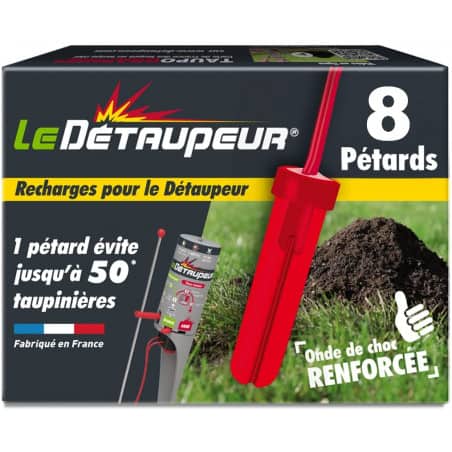 Piège à taupe Le Détaupeur recharge de 8 pétards - LE DÉTAUPEUR - Entretenir le jardin - Jardin Affaires 