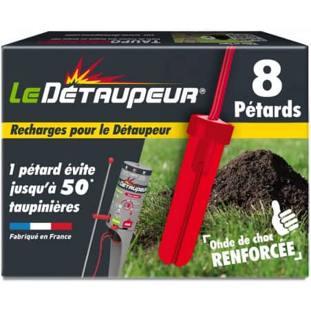 Maulwurffalle Le Détaupeur füllt 8 Feuerwerkskörper nach - LE DÉTAUPEUR - Den Garten pflegen - Jardinaffaires 