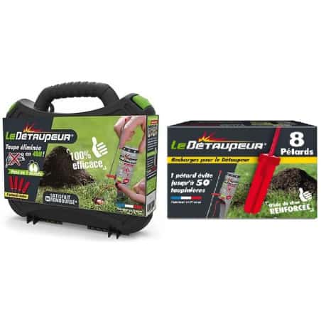 Piège à taupe Le Détaupeur Kit Valisette + recharge de 8 pétards - LE DÉTAUPEUR - Pièges anti-nuisibles - Jardin Affaires