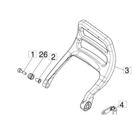 Chain brake handle - JARDIN AFFAIRES - Spare parts & conso - Jardinaffaires 