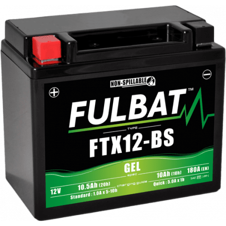 Batteria FTX12-BS GEL Fulbat 550922 12V e 10,5Ah - FULBAT - Pile e accumulatori - Jardinaffaires 