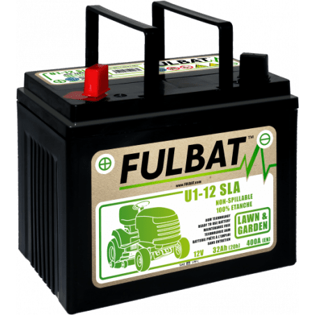 U1-12 SLA 32 Ah estanco, listo para usar con mangos FULBAT - FULBAT - Baterías y celdas - Jardinaffaires 