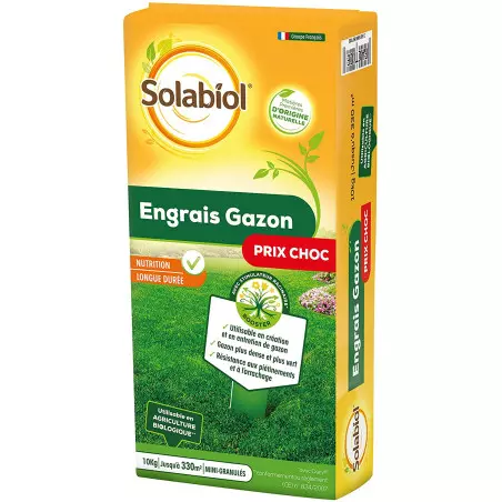 Engrais longue durée gazon Solabiol 10KG - Solabiol - Entretenir le jardin - Jardin Affaires 