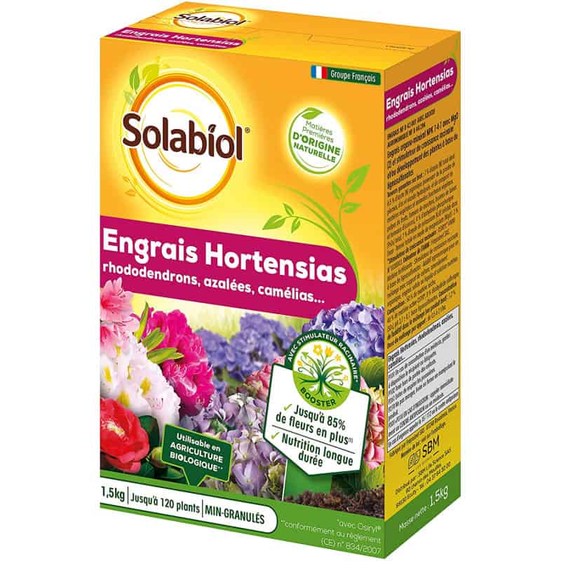 Engrais bio Hortensia Rhododendron Solabiol SORHOY15 1.5 KG