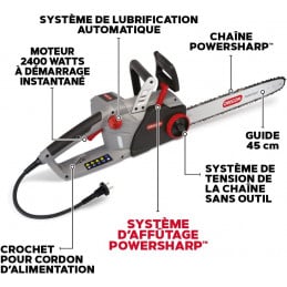 Elektrische Kettensäge Oregon CS1500 – 45 cm – 220 V – integriertes Schärfen