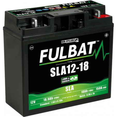 BATTERIE SLA 12-18 ETANCHE 12V 21.1 Ah 182-77-168 - / + - FULBAT - Batterie - Jardin Affaires
