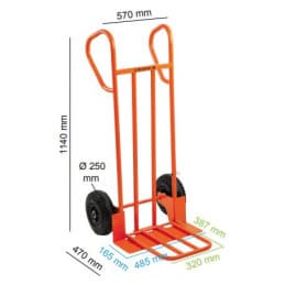 Carrello manuale ad asse 250kg Mob Mondellin - MOB MONDELIN - Attrezzi da officina - Garden Business 