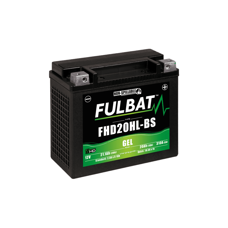 Batteria al gel Fulbat FHD20HL-BS 12 V per Harley Davidson