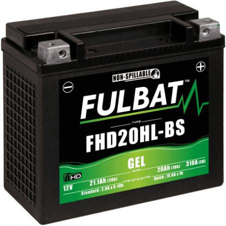 Batterie Fulbat FHD20HL-BS gel 12 V pour Harley Davidson