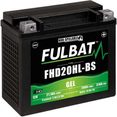 Fulbat FHD20HL-BS 12 V gel battery for Harley Davidson - FULBAT - Batteries and batteries - Garden Business 
