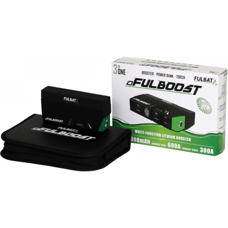 Booster multifuncional, bateria de emergência, lanterna Fulbat 15.000 mAh - FULBAT - Carregador de bateria - Garden Business 