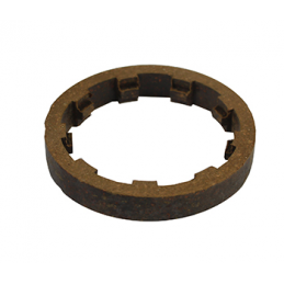 Notched brake pad for INVENTIV lawn mowers