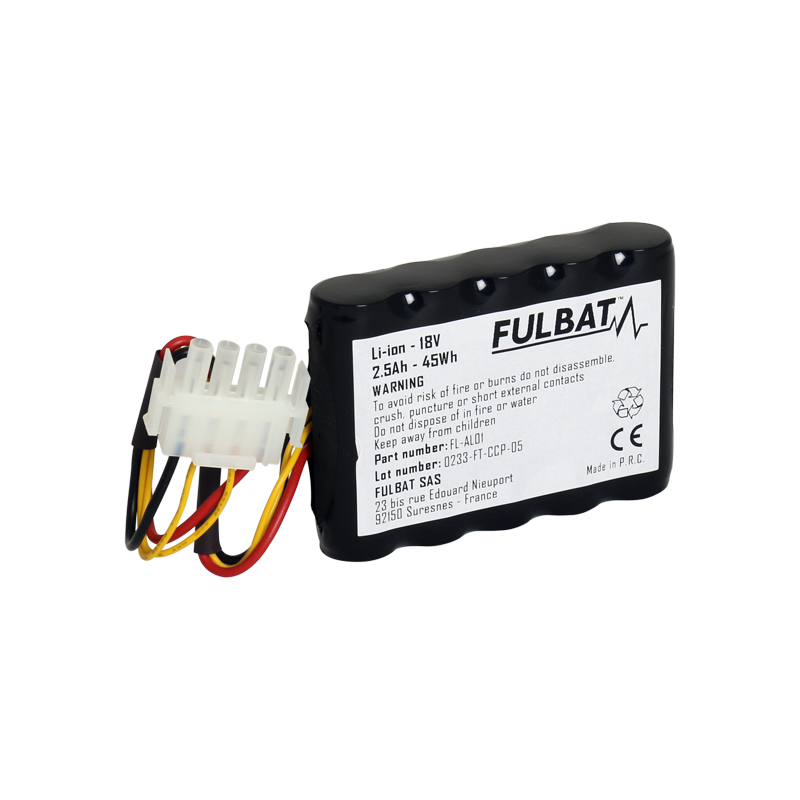 Batería FL-AL01 Li-ion Fulbat 18V, 2,5 Ah, 45 Wh