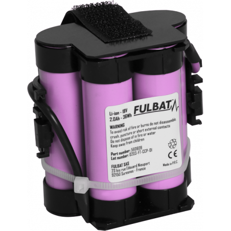 Batterie FL-HU01 Lithium-Ion 18V, 2Ah, 36Wh