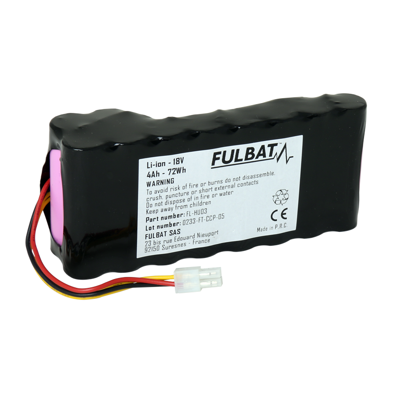 Batería FL-HU03 Ion Litio FULBAT 18V, 4Ah, 72Wh