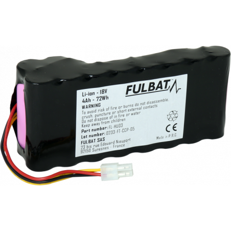 Batería FL-HU03 Ion Litio FULBAT 18V, 4Ah, 72Wh