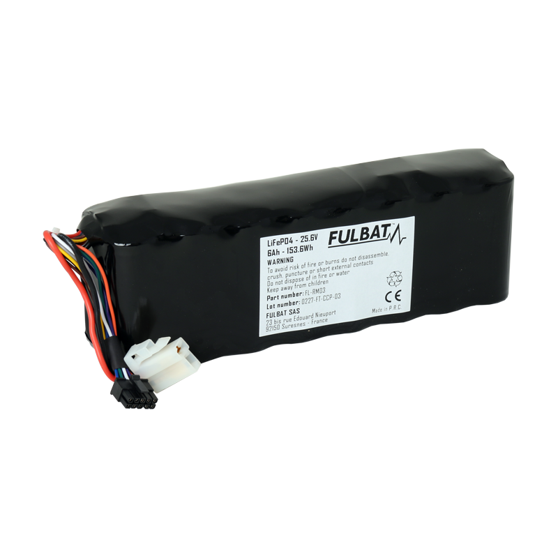 Batterie FL-RM03 Lithium-ion FULBAT 25.6V, 6Ah, 153.60Wh