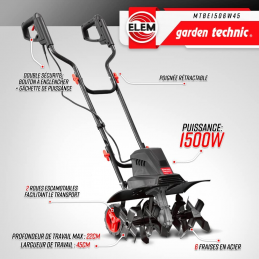 Retractable wheels for easy storage of the tool