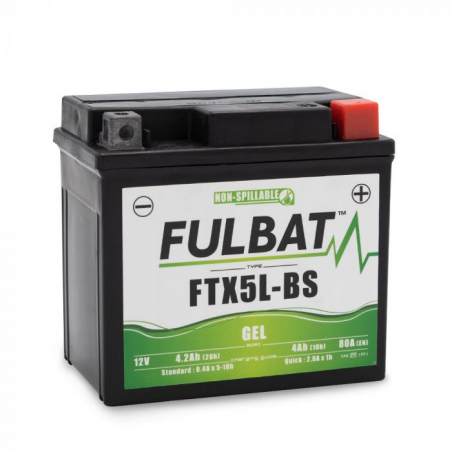 Bateria FTX5L-BS Fulbat 550919 12V e 4,2Ah - FULBAT - Baterias e baterias - Jardinaffaires