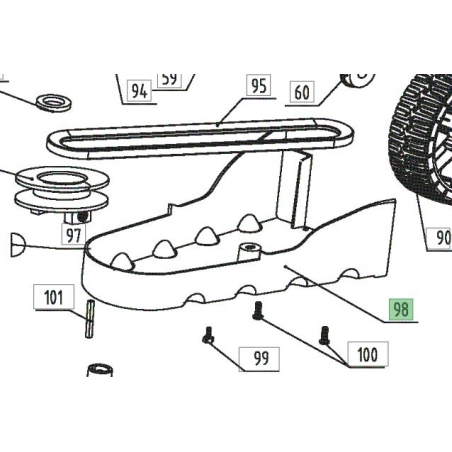 Schutzgitter für den Rasenmäher Yard Force GM H53