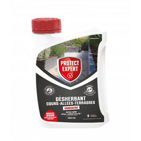 Désherbant petites cours, allées concentré Protect Expert 700 ml